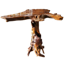 Teak Wood Slab Rustic Bar Table