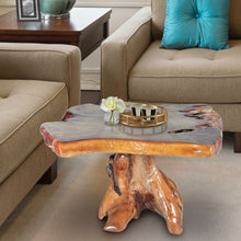 Teak Wood Slab Rustic Coffee Table