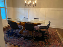Teak Wood Root Dining Table Including 87 x 43 Inch Glass Top