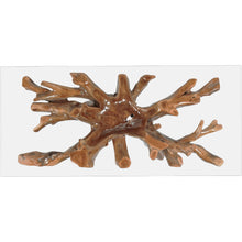 Teak Wood Root Dining Table Including 87 x 43 Inch Glass Top