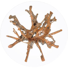 Teak Wood Root Dining Table Including a 63 Inch Round Glass Top