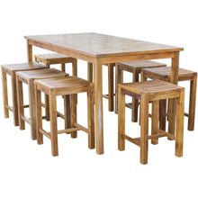 Teak Wood Santa Monica Counter Stool, 24 inch