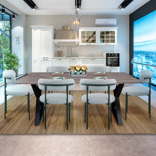 Gulf Coast Recycled Acacia Wood Dining Table, 79 inch