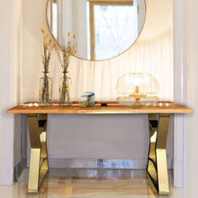 Charleston Recycled Acacia Wood Console Table