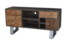 Akot Recycled Mango Wood Media Center with 4 Drawers