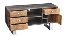 Akot Recycled Mango Wood Media Center with 4 Drawers