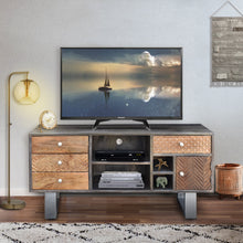 Akot Recycled Mango Wood Media Center with 4 Drawers