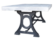 Muan Rustic Grey Wash Recycled Mango Wood Coffee Table with Ironwork Base