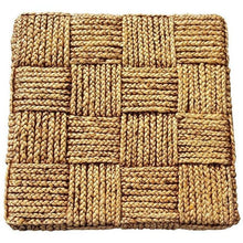 Water Hyacinth Rome Woven Ottoman with Cushion