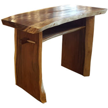 Suar Live Edge Slab Freestanding Bar with Shelf, 79 Inch (choice of table tops)
