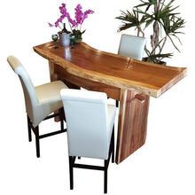 Suar Live Edge Slab Freestanding Bar with Shelf, 79 Inch (choice of table tops)