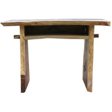 Suar Live Edge Slab Freestanding Bar with Shelf, 118 Inch (choice of table tops)