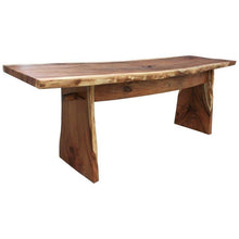 Suar Live Edge Slab Freestanding Bar with Shelf, 118 Inch (choice of table tops)