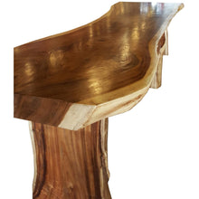 Suar Live Edge Slab Freestanding Bar with Shelf, 118 Inch (choice of table tops)