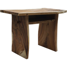 Suar Live Edge Slab Freestanding Bar with Shelf, 59 Inch (choice of table tops)