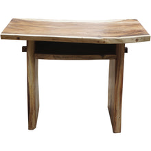 Suar Live Edge Slab Freestanding Bar with Shelf, 59 Inch (choice of table tops)