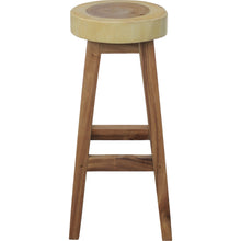 Suar Live Edge Round Barstool, 30 inch