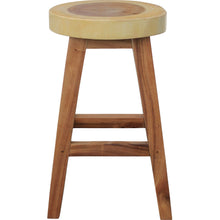 Suar Live Edge Round Counter Stool, 24 inch