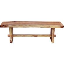 Suar Live Edge Slab Backless Bench approximately 71" long