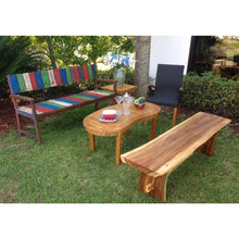 Suar Live Edge Slab Backless Bench approximately 71" long