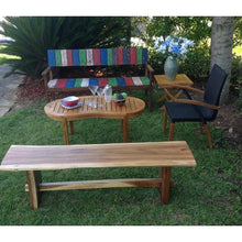 Suar Live Edge Slab Backless Bench approximately 69" long