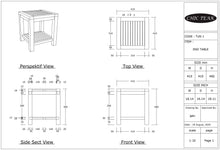 Teak Wood Tundra Square Side Table