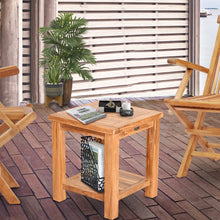 Teak Wood Tundra Square Side Table