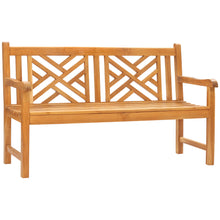 Teak Wood Chippendale Double Bench