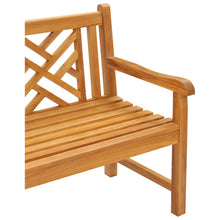 Teak Wood Chippendale Triple Bench