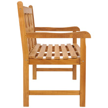 Teak Wood Chippendale Triple Bench