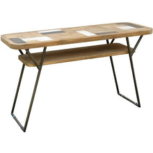 Recycled Teak Wood Brux Art Deco Console / Serving Table
