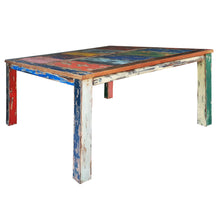 Marina del Rey Square Dining Table made from Recycled Teak Wood Boats, 47 inch