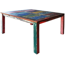 Marina del Rey Square Dining Table made from Recycled Teak Wood Boats, 47 inch