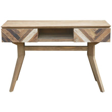 Recycled Teak Wood Brux Art Deco Console Table / Writing Desk