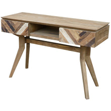 Recycled Teak Wood Brux Art Deco Console Table / Writing Desk