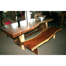 Suar Live Edge Slab Backless Bench approximately 69" long