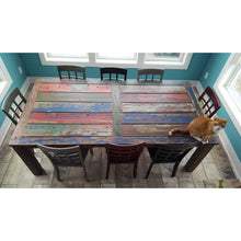 Teak Wood Dining Table Made From Recycled Teak Wood Boats, 87 X 43 Inches - Chic Teak