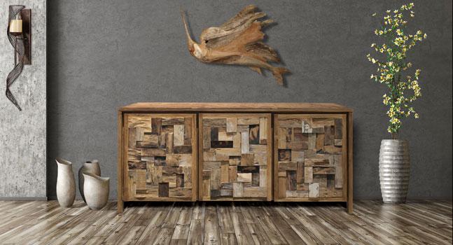 Our Recycled Teak Furniture is Impressive and Eco-Friendly: Media Centers, Buffets, Dressers, Cupboards and more!
