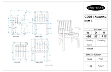 Teak Wood Abaco Dining Chair with Arms