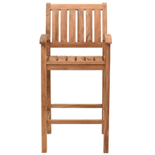 Teak Wood Abaco Barstool with Arms