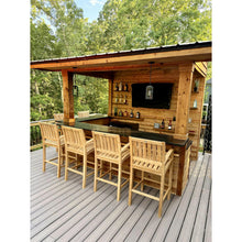 Teak Wood Abaco Barstool with Arms