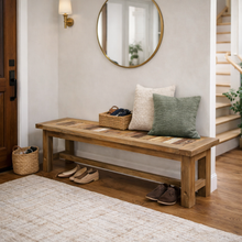 Recycled Teak Wood Tuscany Backless Bench, 63 Inch