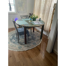 Marina del Rey Round Dining Table made from Recycled Teak Wood Boats, 48 inch