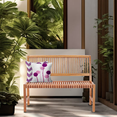 Teak Wood Castle Bench without Arms, 4 ft