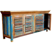 Chest / Media Center with 4 Doors made from Recycled Teak Wood Boats