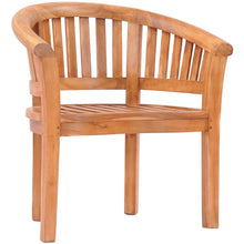 3 Piece Teak Wood Peanut Patio Lounge Set, Triple Bench, Chair & Coffee Table