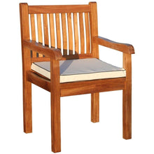 9 Piece Semi Rectangular Teak Wood Elzas Table/Chair Set With Cushions