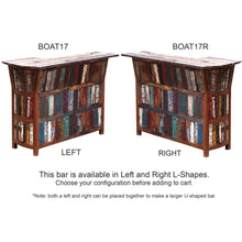 Marina Del Rey Recycled Teak Wood Boat Bar (Available in Left or Right)