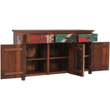 Marina del Rey Buffet with 3 Doors and 3 Drawers Made from Recycled Teak Wood Boats - 63" Wide