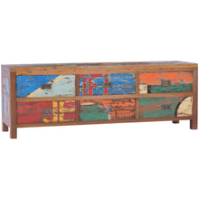 Marina del Rey Dresser / Buffet with 6 Drawers made from Recycled Teak Wood Boats